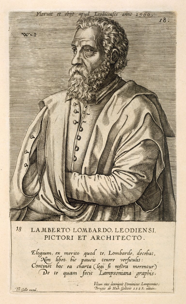 Lambert Lombard portréja alkotó: Theodor Galle