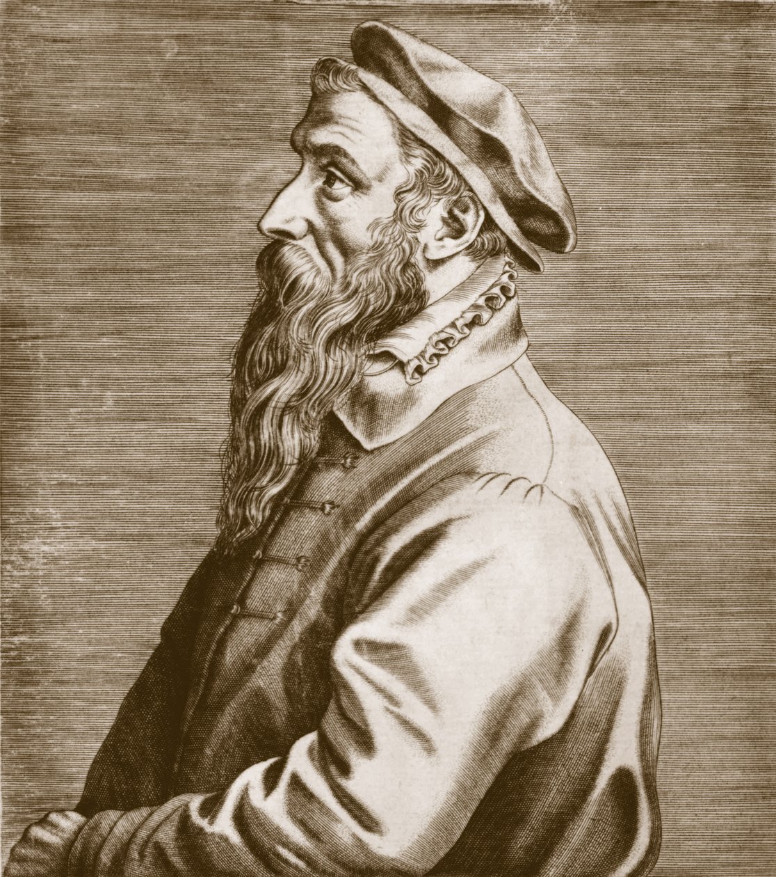Idősebb Pieter Brueghel portréja (kb.15278-69) kocsma. 1572 alkotó: Theodor Galle
