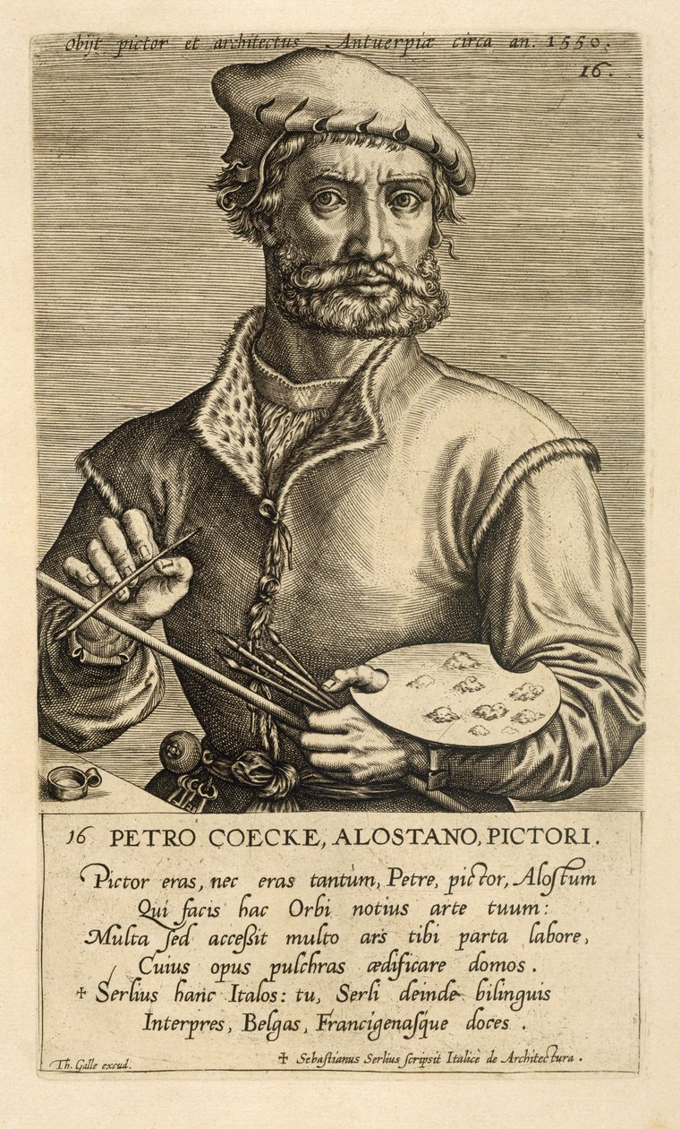 Az idősebb Pieter Coecke van Aelst portréja alkotó: Theodor Galle