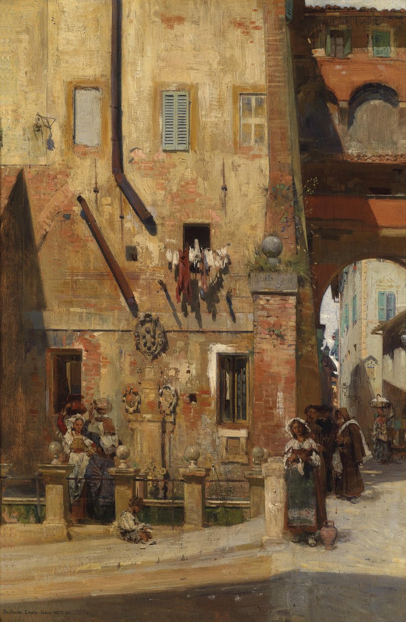 Nyüzsgés Siena utcáin alkotó: Theodor Josef Ethofer