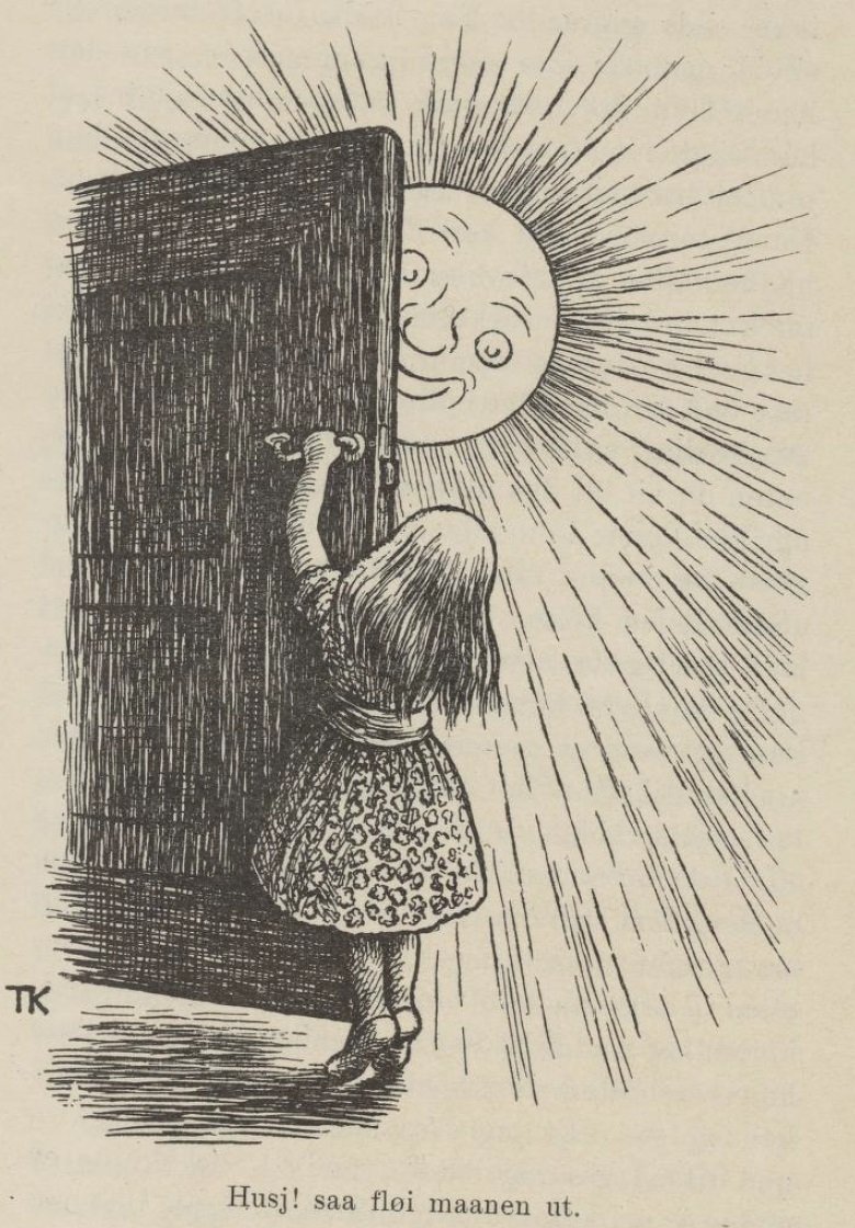 Szűz Mária keresztanyaként Lassie és keresztanyja alkotó: Theodor Kittelsen