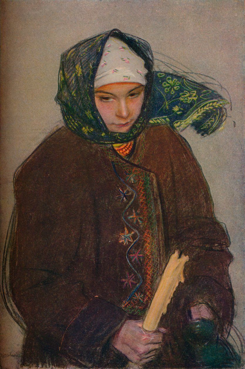 „Egy ruszin parasztlány”, 1907 alkotó: Theodor Axentowicz
