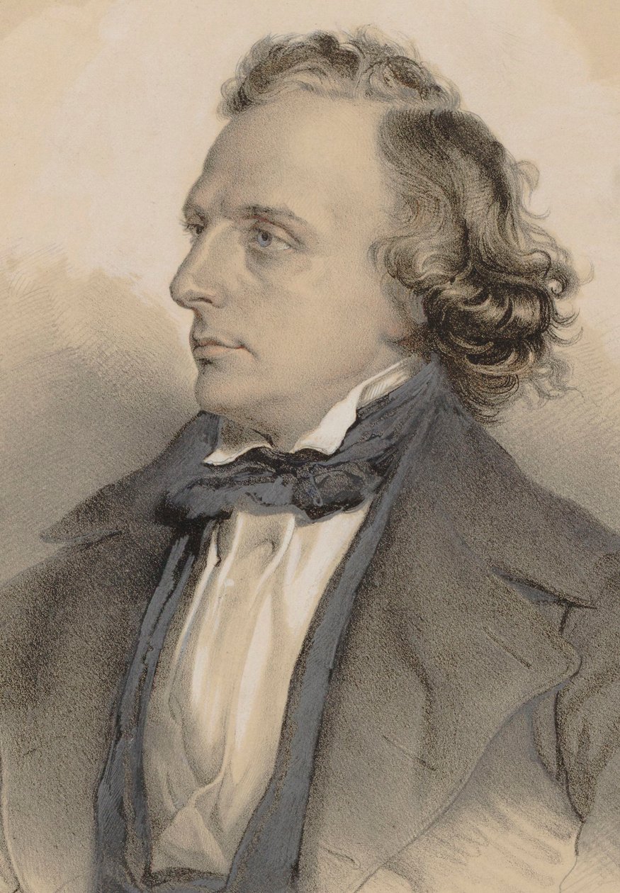 Henry Litolff zongoraművész és zeneszerző portréja 1818-1891, 1849. alkotó: Theodor Brüggemann