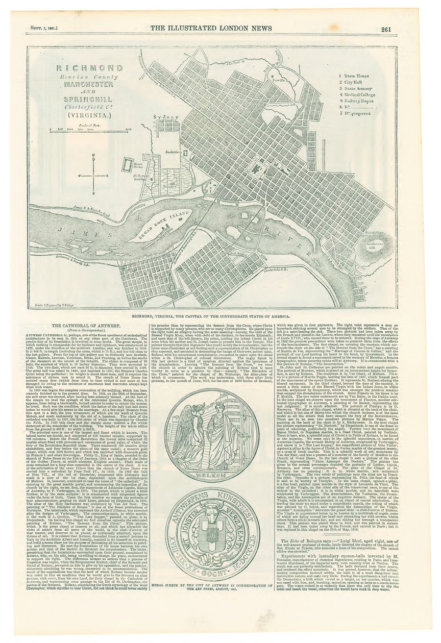 Richmond, Henrico megye, Manchester és Springhill, Chesterfield Co. alkotó: Theodor Ettling
