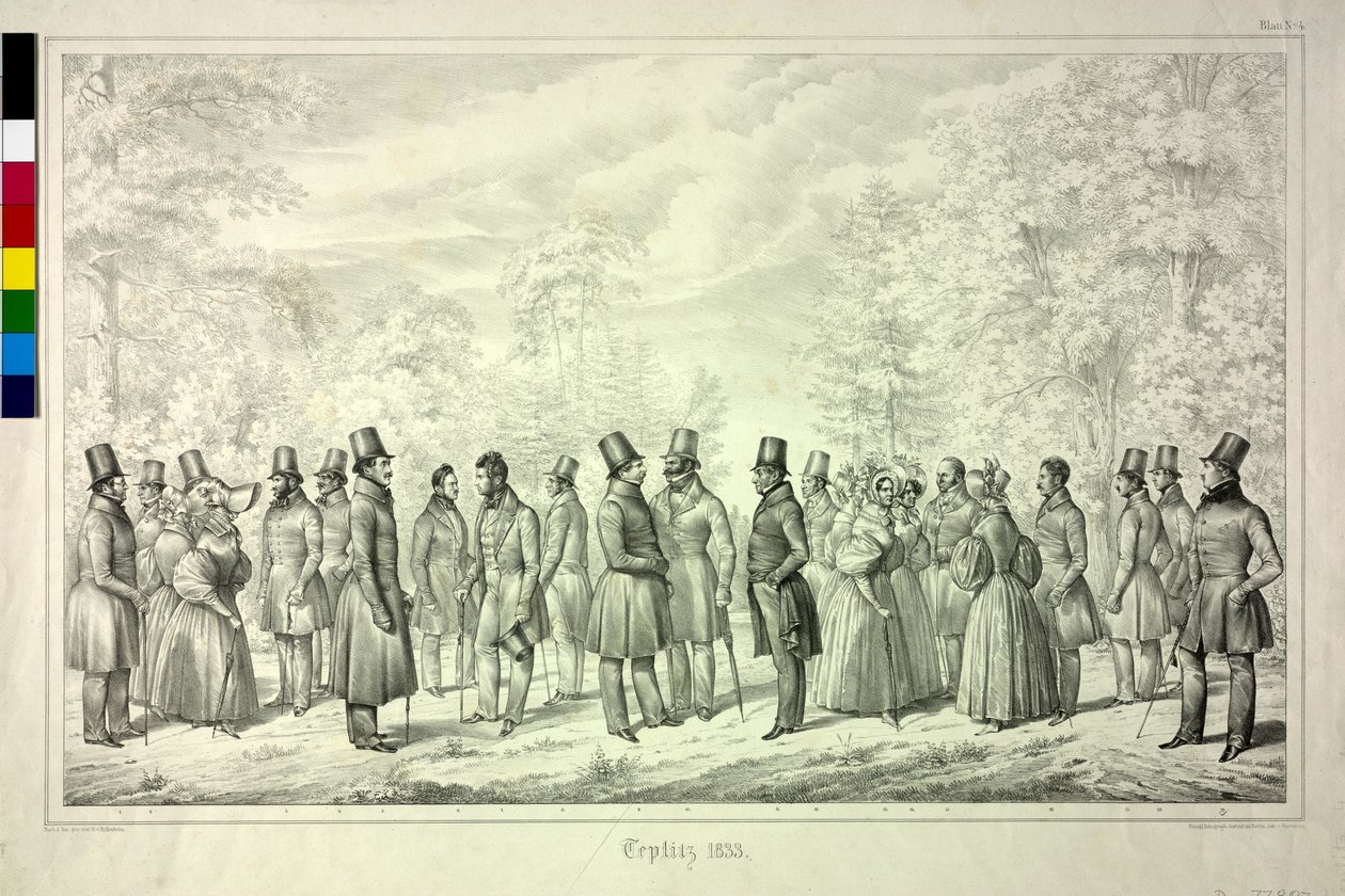 Teplice emlékek. fürdőszezon 1833. 4. lap alkotó: Theodor Hosemann