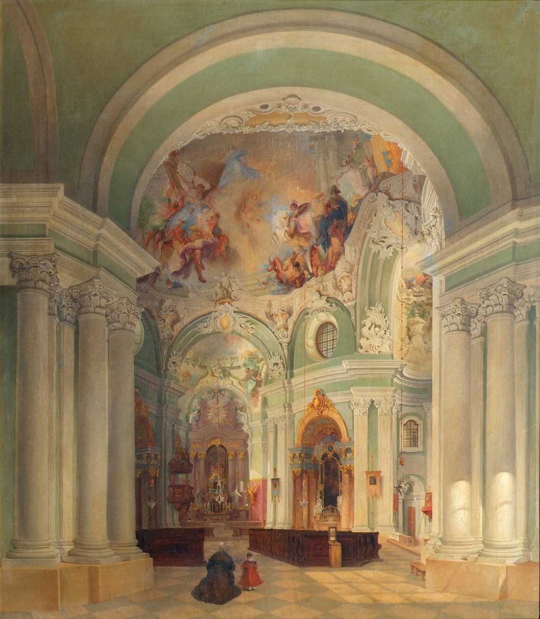 A bécsi piarista templom belseje alkotó: Theodor Jachimowicz