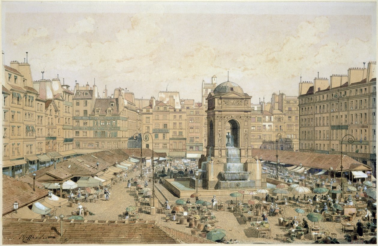 A Marche aux Innocents (toll, tinta és WC papíron) alkotó: Theodor Josef Hubert Hoffbauer