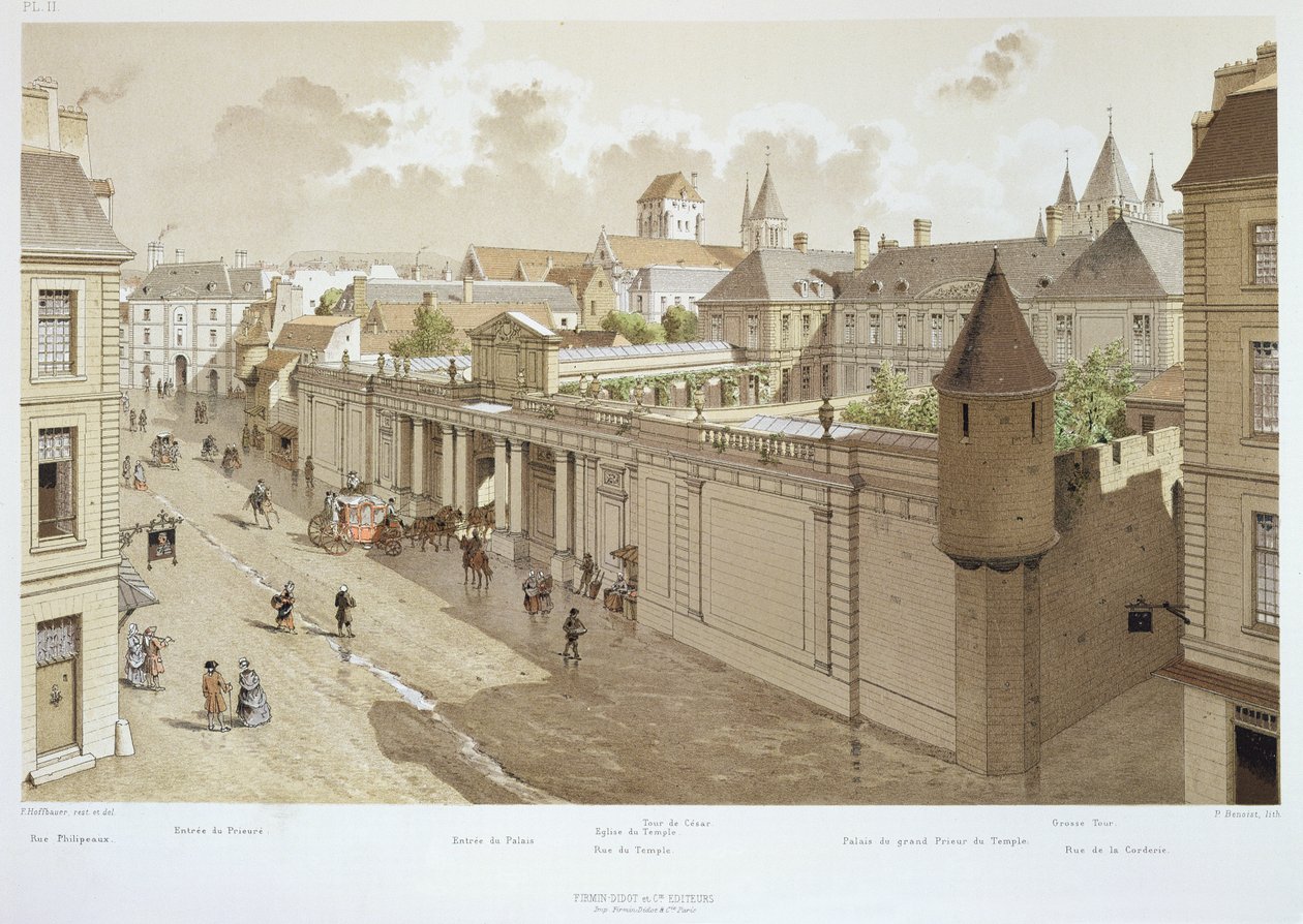 A templom látképe 1770-ben, illusztráció a 