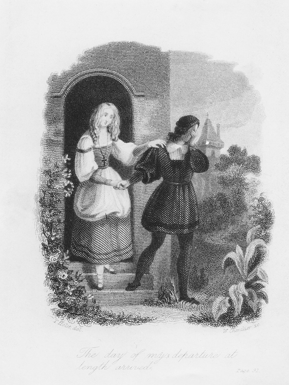 Elérkezett az indulásom napja, előlapja Mary Shelley (1797-1851) „Frankenstein” című művéből, William Chevalier (1804-66) metszetével alkotó: Theodor M. von Holst