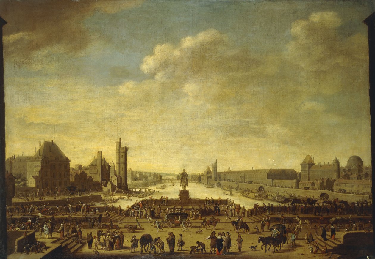 Kilátás Párizsra a Point de la Cite felől, alkotó: Theodor Matham