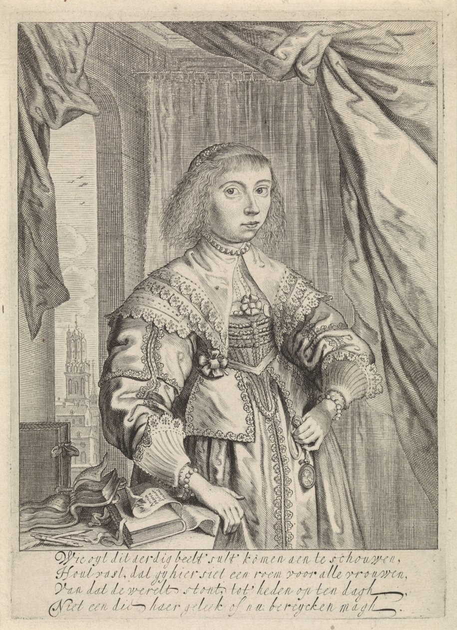 Anna Maria van Schurman portréja alkotó: Theodor Matham