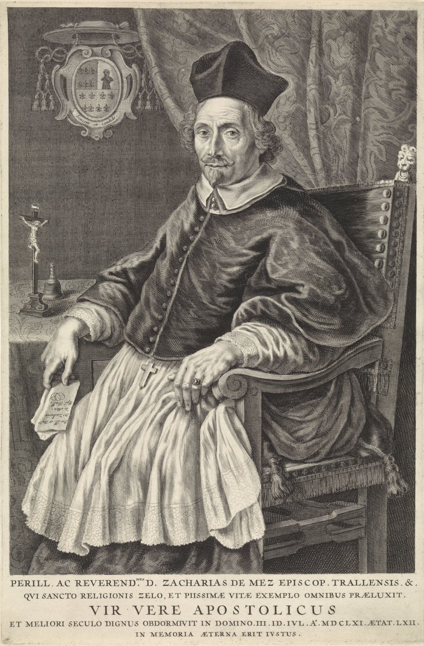 Zacharias de Mez, trallesi püspök portréja alkotó: Theodor Matham