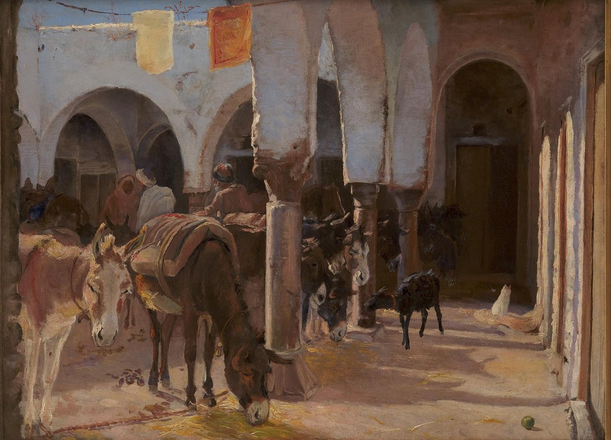 Szamárház Tuniszban alkotó: Theodor Philipsen