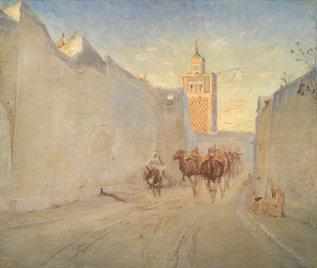 Tevék egy utcában Tunéziában alkotó: Theodor Philipsen