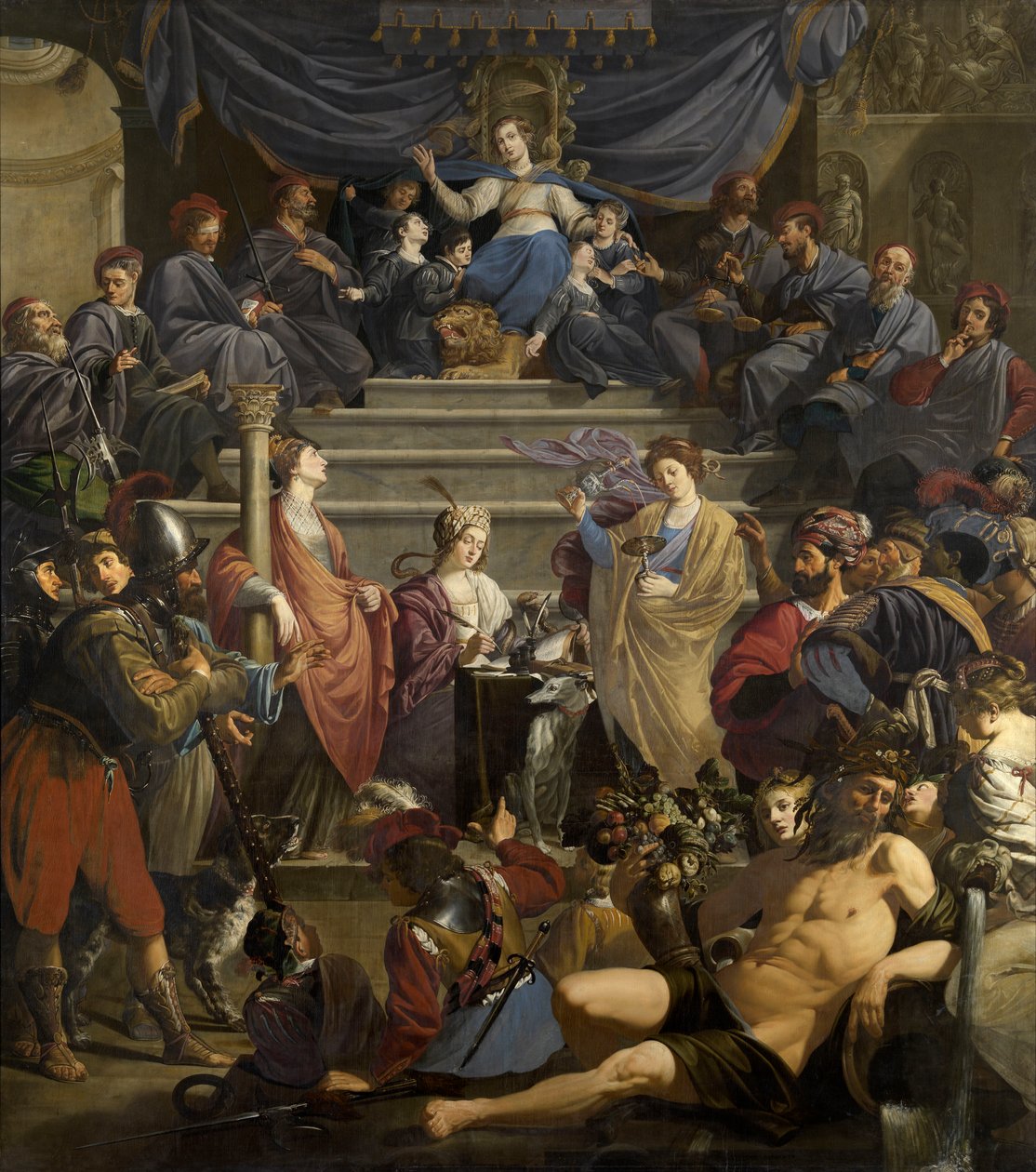 A genti „Gedelei” Bíróság allegóriája, 1627-28 körül (olaj, vászon) alkotó: Theodor Rombouts