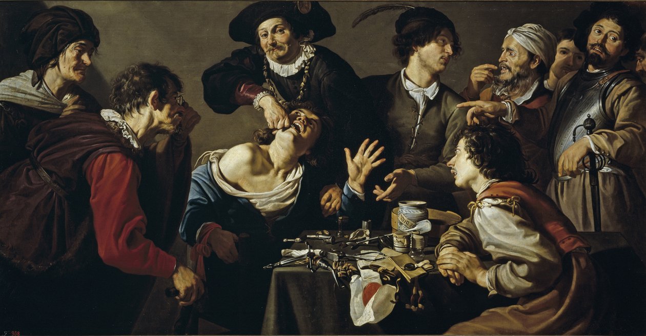 A quacksalver, 1620-1625 alkotó: Theodor Rombouts
