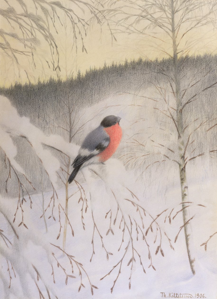 Süvöltő fagyos gallyon alkotó: Theodor Kittelsen