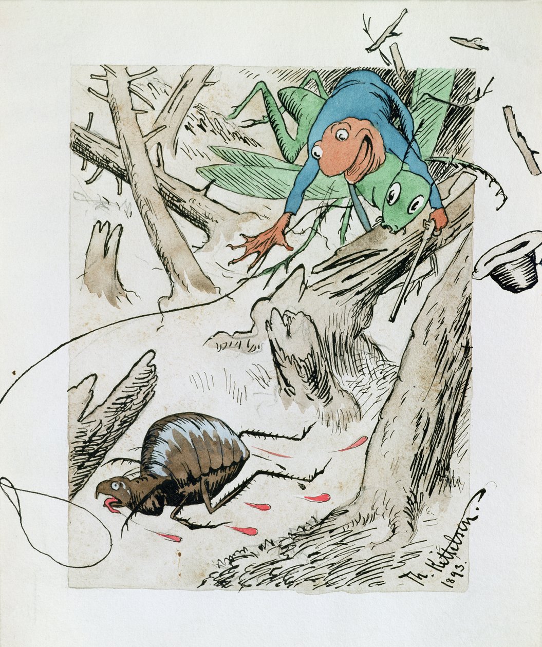 Bolhavadászat az őserdőben alkotó: Theodor Kittelsen