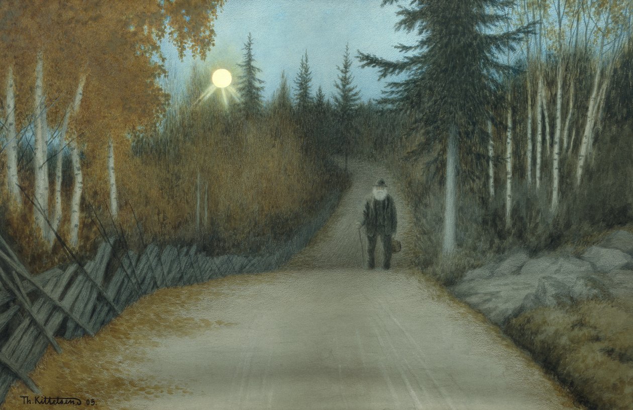 Úton hazafelé alkotó: Theodor Kittelsen