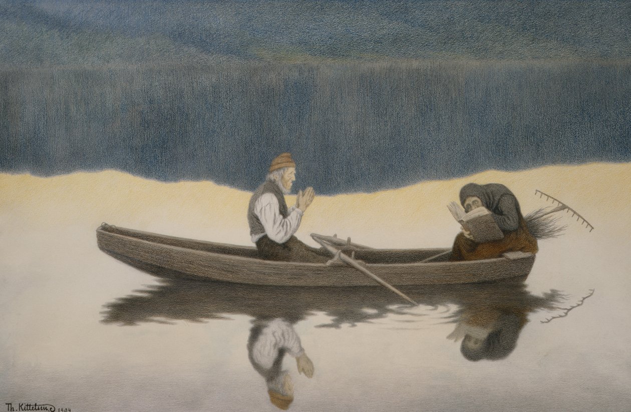 Tenger és folyó felett alkotó: Theodor Kittelsen