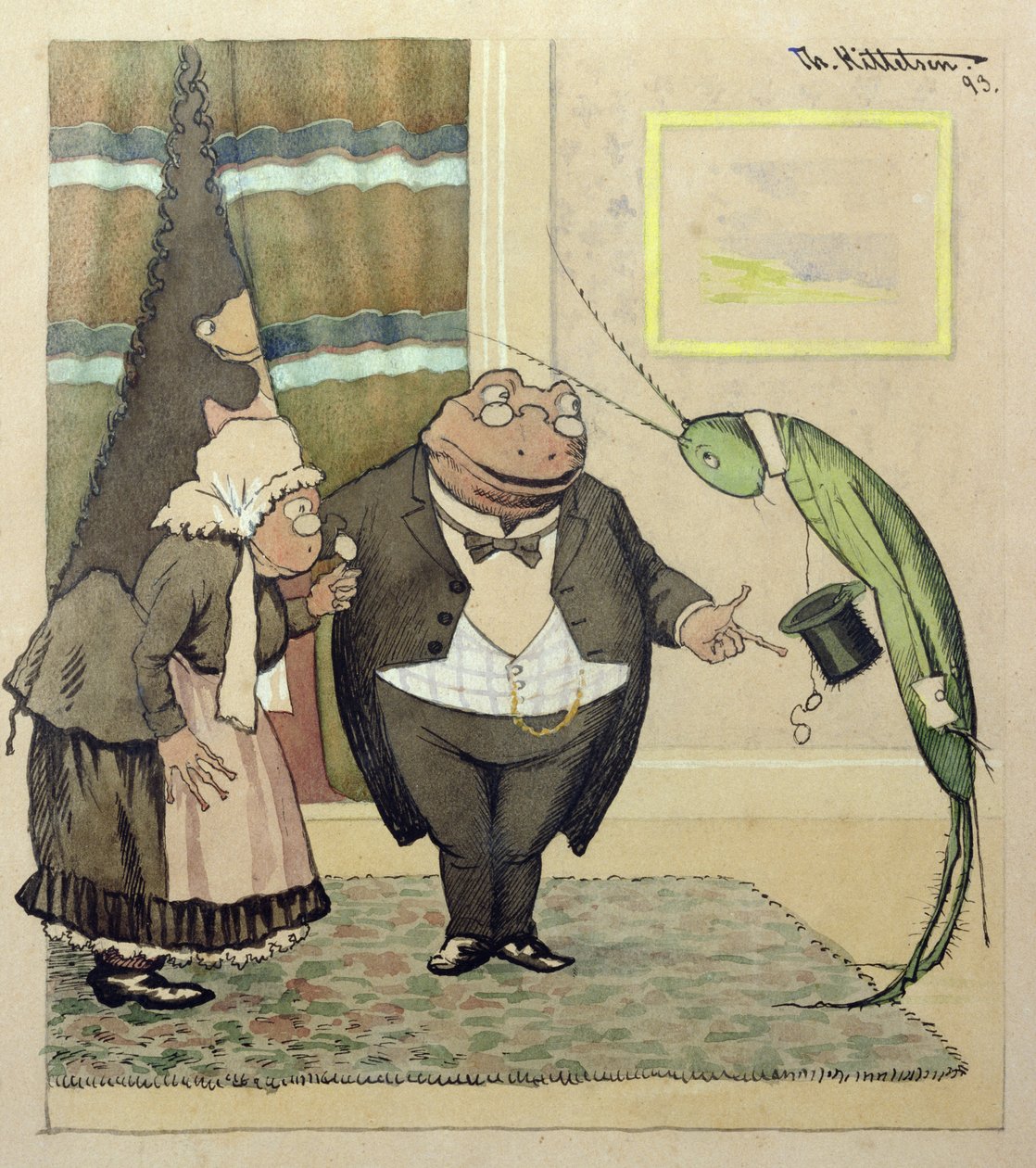 A fiatal Mr. Green meglátogatja alkotó: Theodor Kittelsen