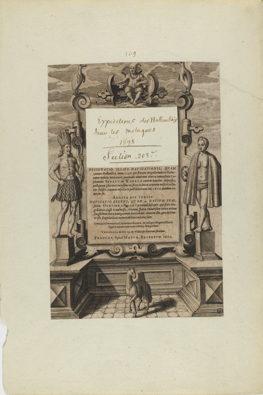 (Címlap) (a könyvből, Americae) alkotó: Theodor de Bry