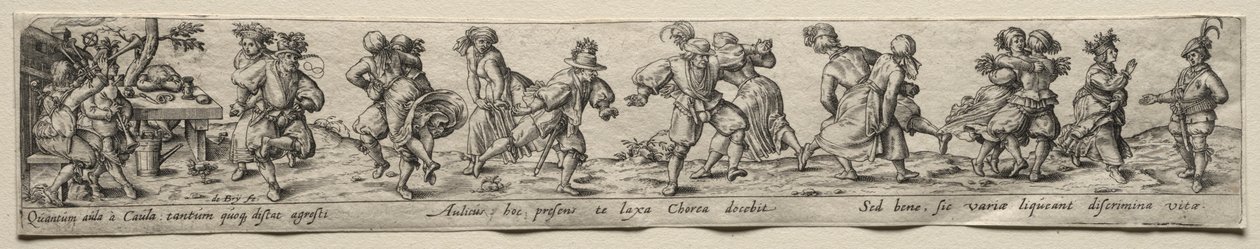 Parasztok tánca alkotó: Theodor de Bry