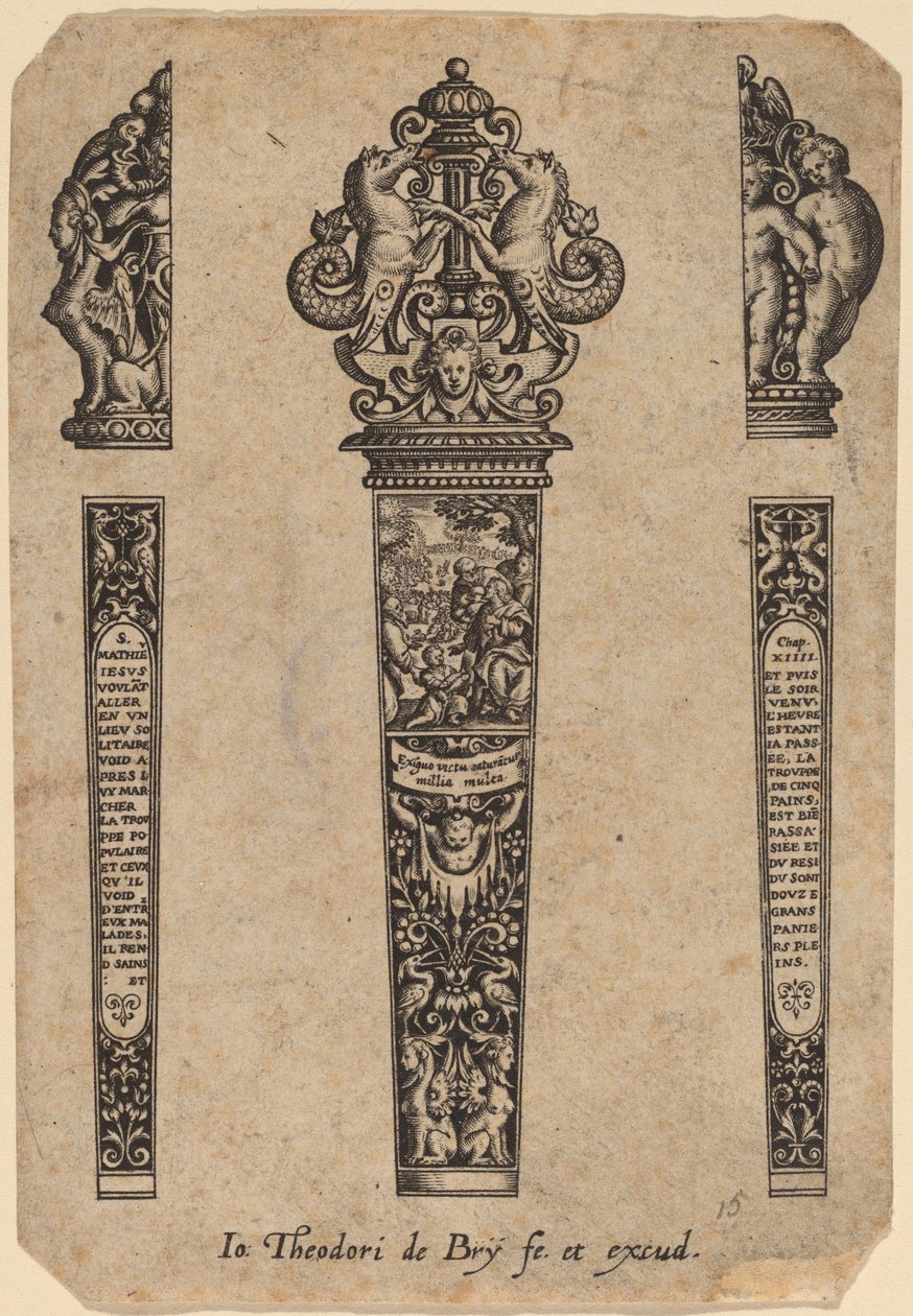 Dísz a kés nyeléhez alkotó: Theodor de Bry