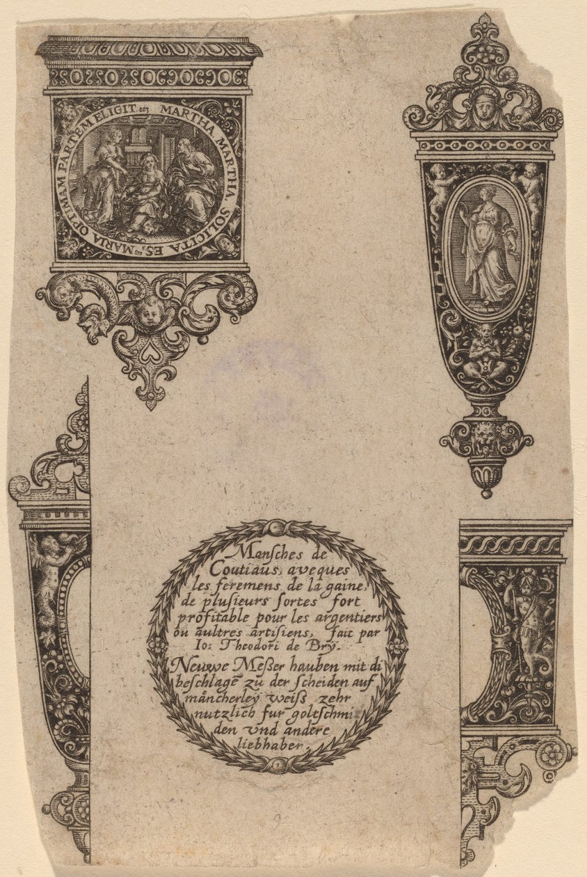 Dísz a kés nyeléhez alkotó: Theodor de Bry