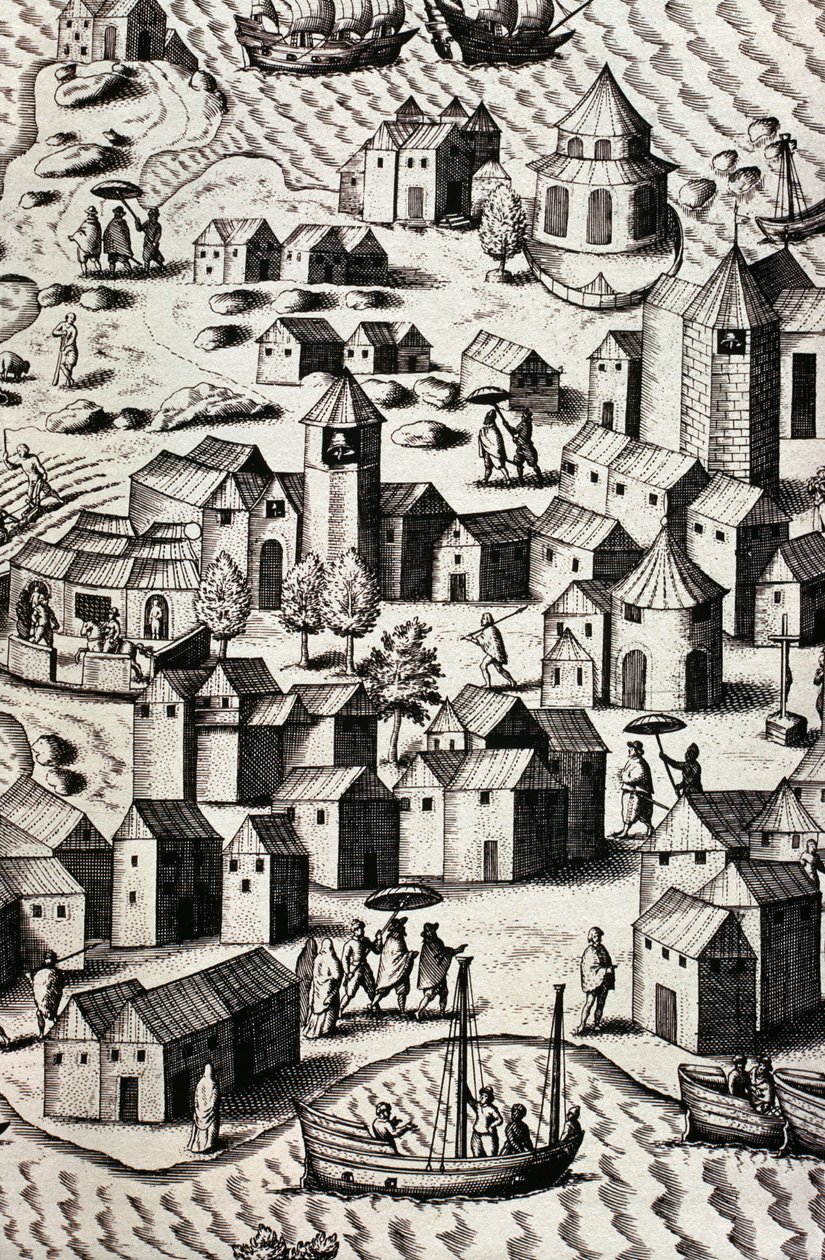 Makaó kikötője Kínában alkotó: Theodor de Bry
