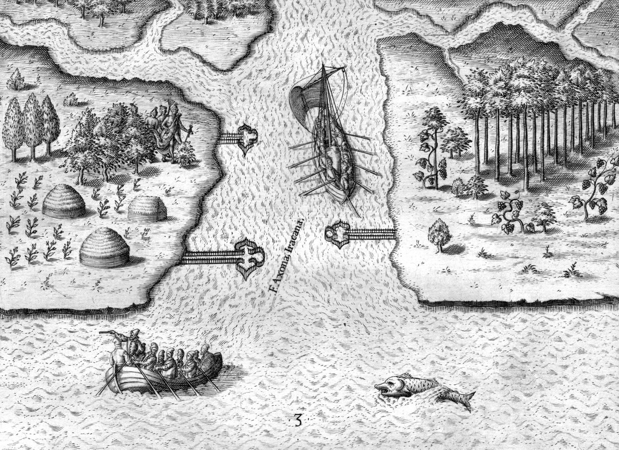 A francia levelek River May alkotó: Theodor de Bry
