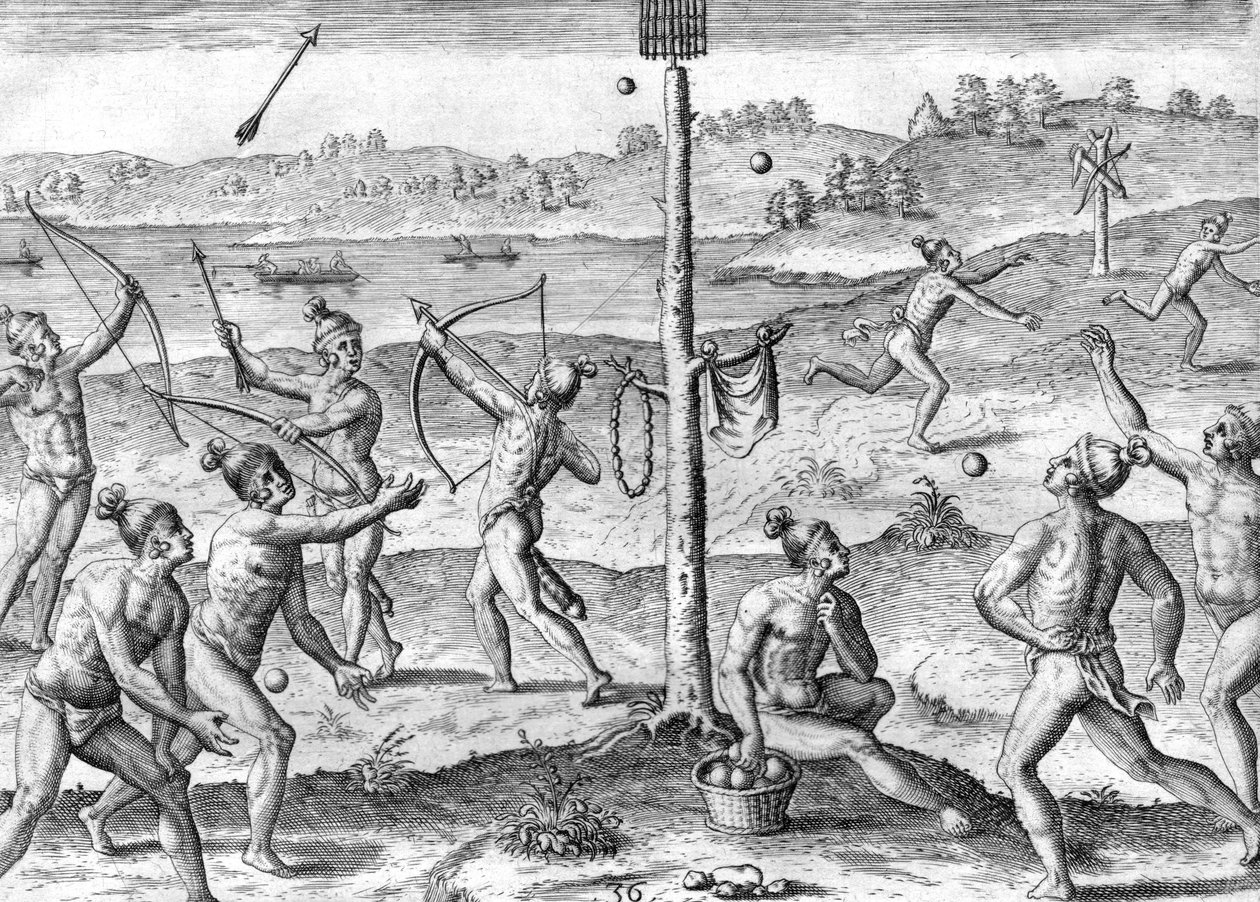 Timucua indiánok törzse alkotó: Theodor de Bry