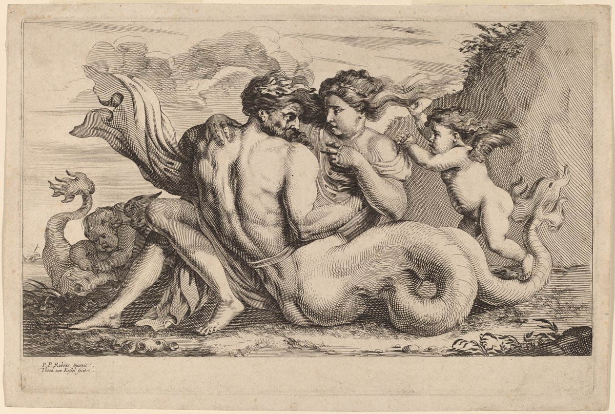 Sziréna és Triton alkotó: Theodor van Kessel after Sir Peter Paul Rubens