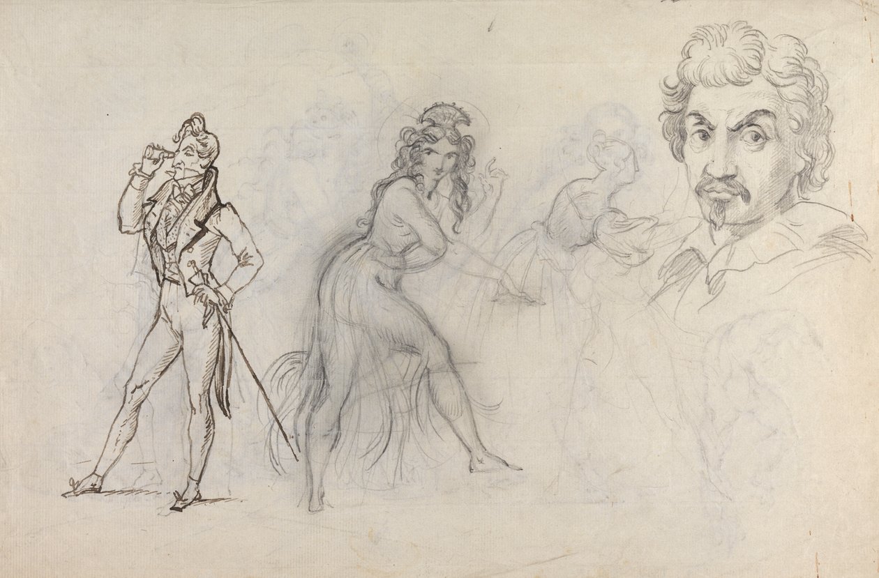 Vázlatok lapja alkotó: Theodor von Holst