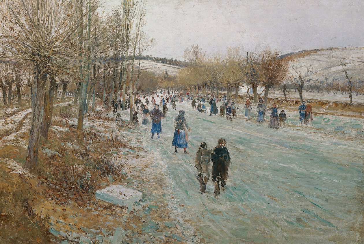 Korcsolyázók a Thayán Lundenburg közelében alkotó: Theodor von Hormann