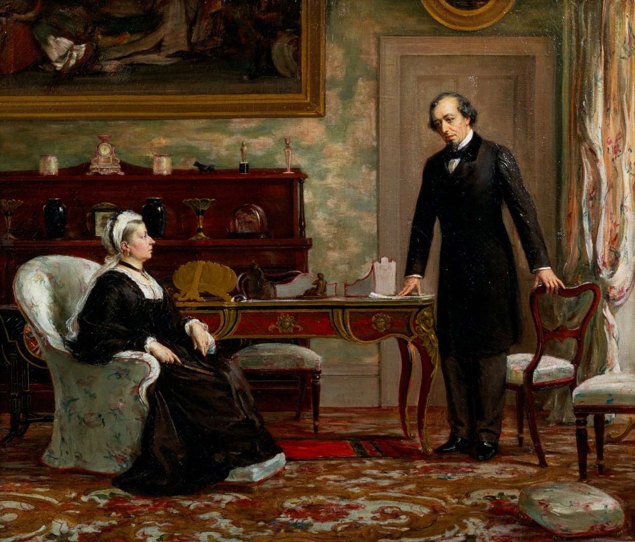 Béke becsülettel – Viktória királynő (1819-1901) Benjamin Disraelivel (1804-81) a berlini szerződés 1878-as aláírását követően alkotó: Theodore Blake Wirgman