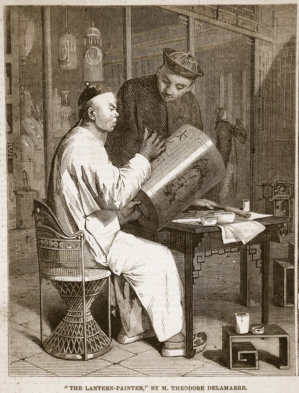 The Lantern-Painter, illusztráció a „The Illustrated London News”-ból, 1861 alkotó: Theodore Delamarre