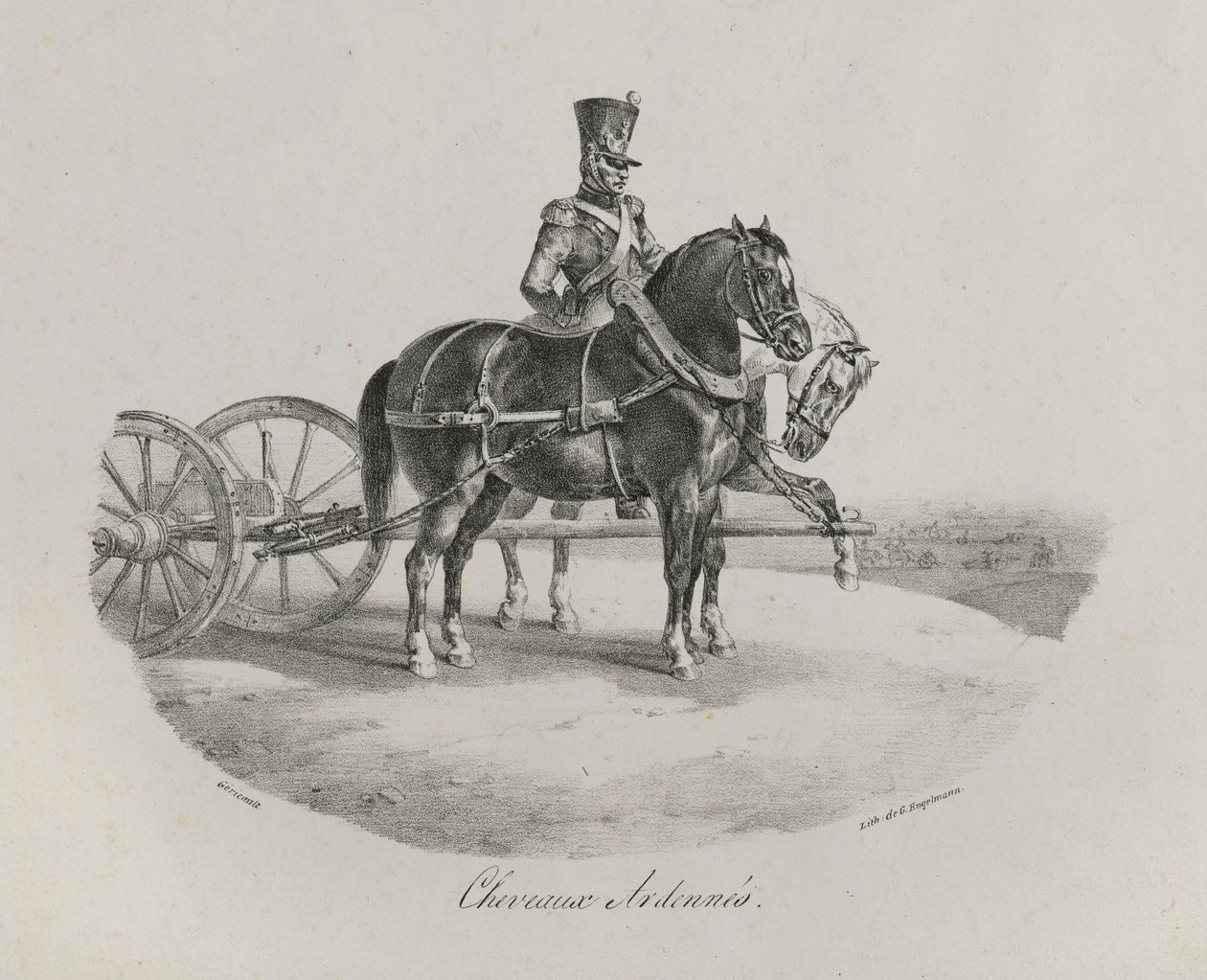 Ardenneki lovak, 1822 alkotó: Theodore Gericault