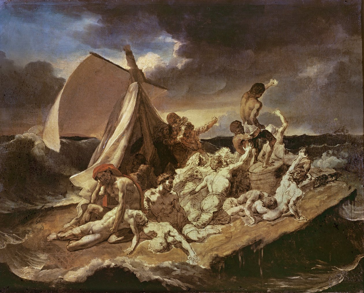 Második tanulmány a Medúza tutajáról alkotó: Theodore Gericault