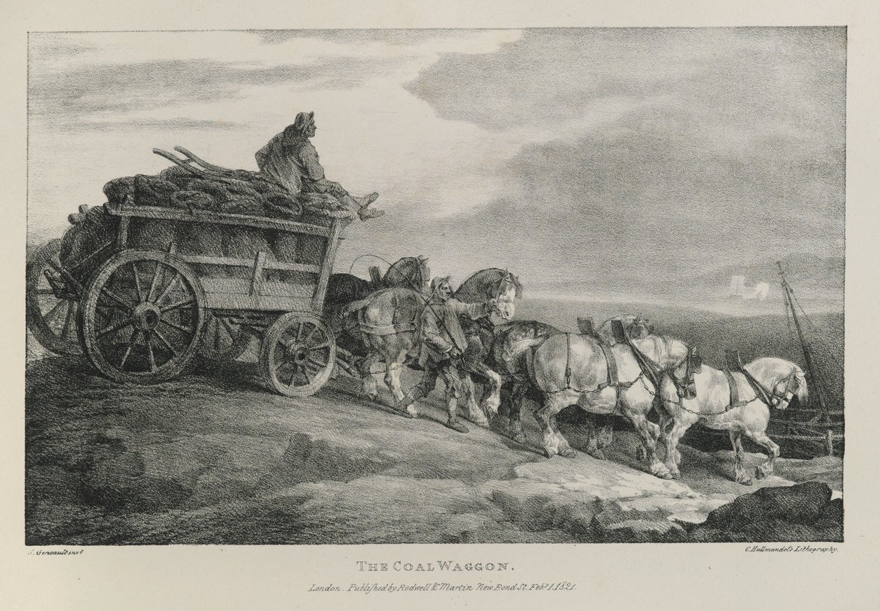 A szénszállító kocsi, 1821 alkotó: Theodore Gericault