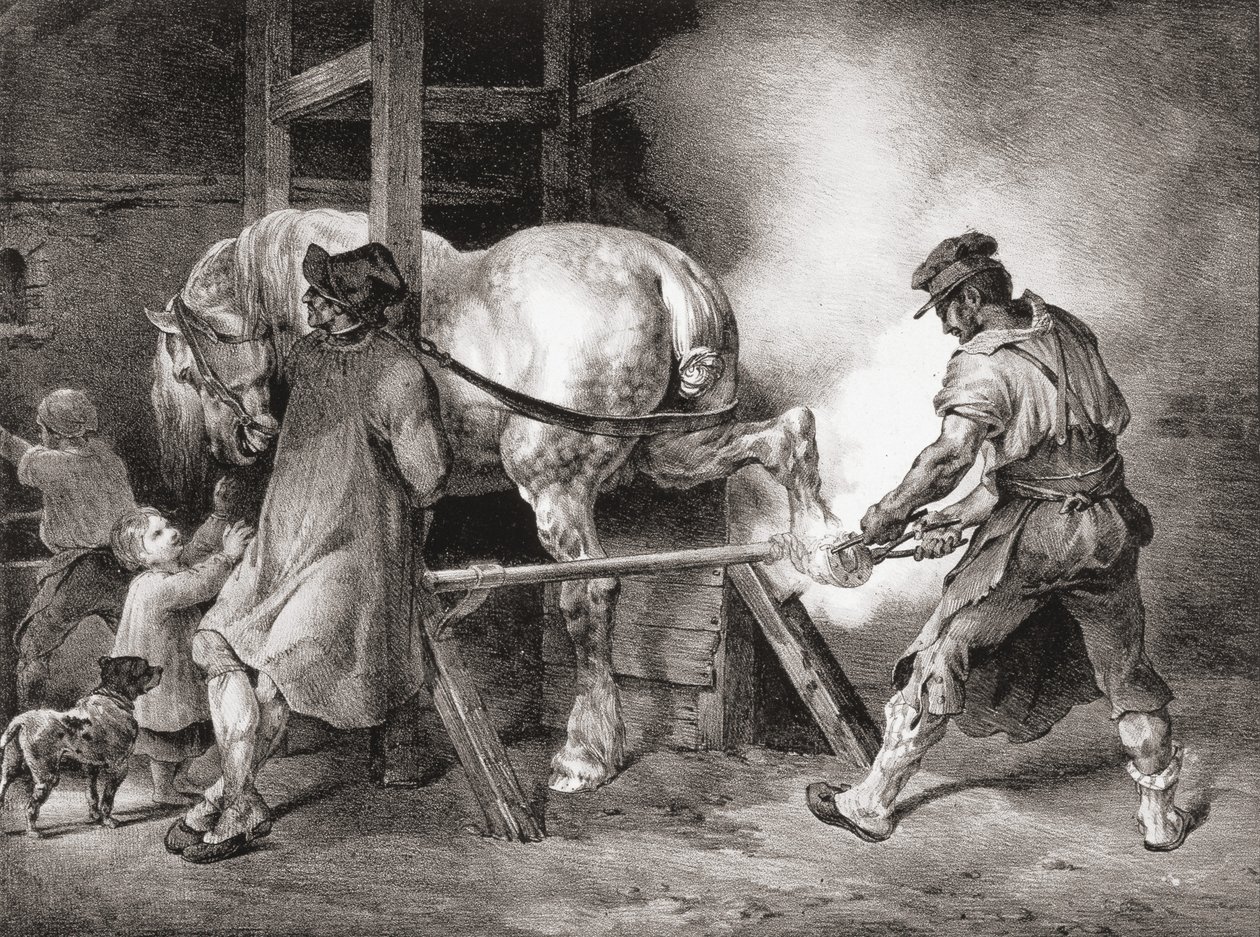 A kovács, az Etudes de Cheveaux-ból, 1822 alkotó: Theodore Gericault