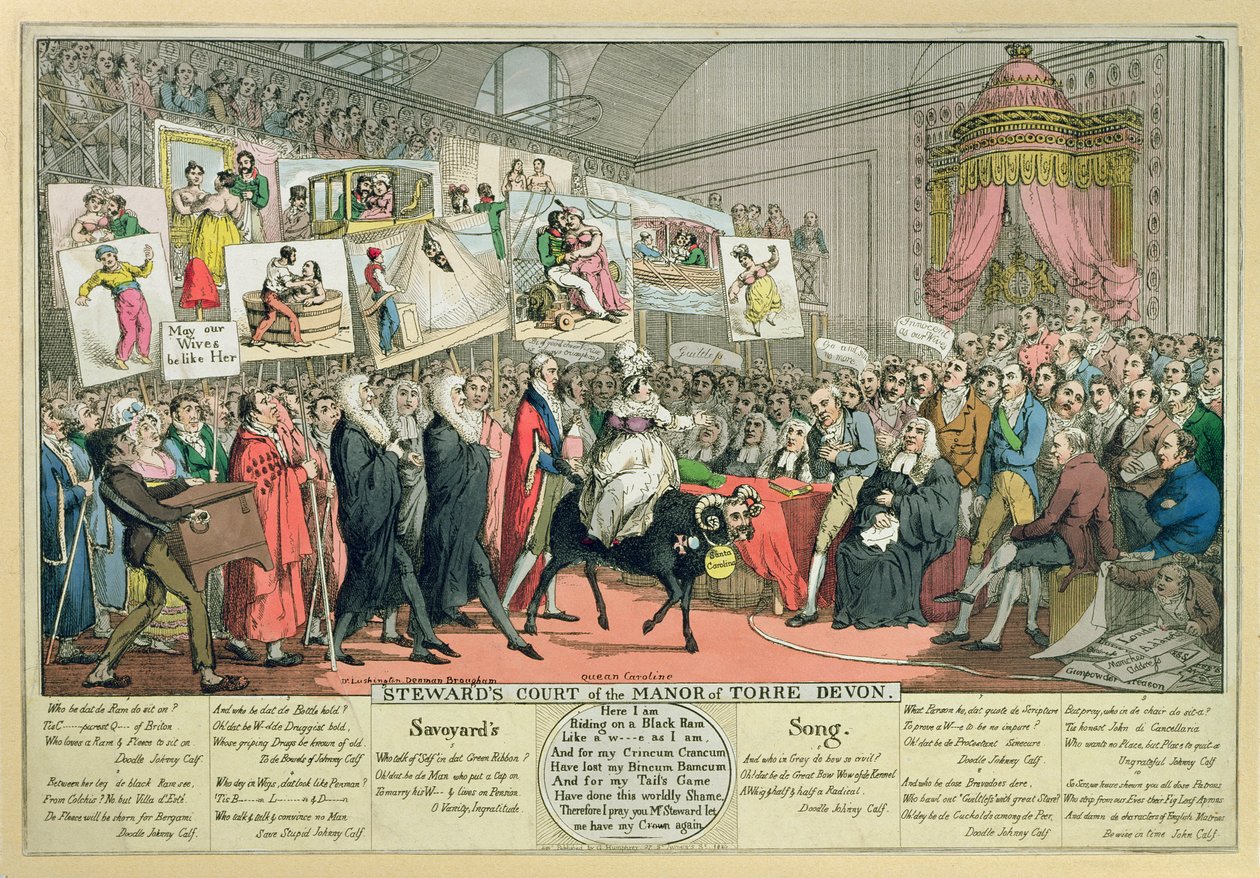 A Torre Devon-i kastély felügyelői udvara, pub. 1820 alkotó: Theodore Lane