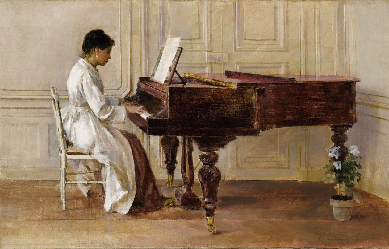 A zongoránál, 1887 alkotó: Theodore Robinson