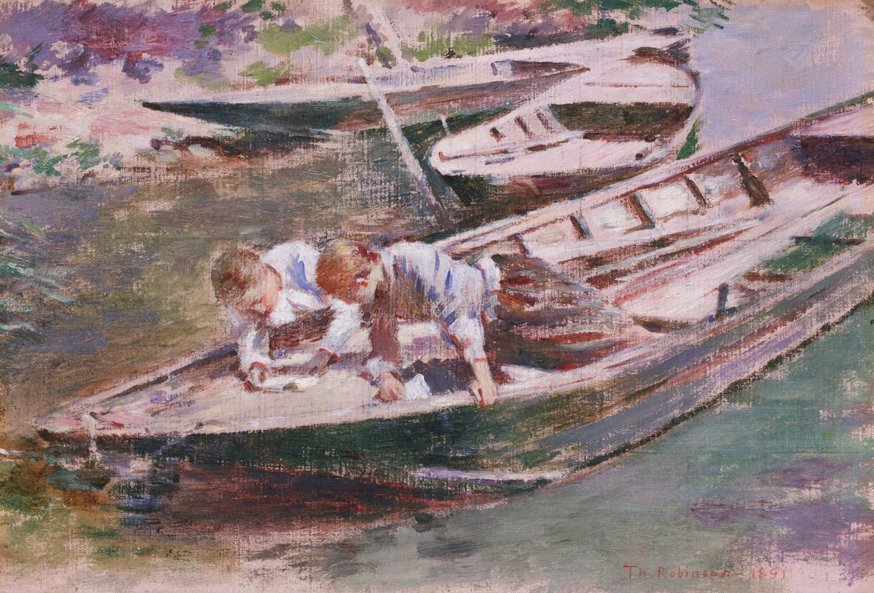 Ketten egy csónakban alkotó: Theodore Robinson