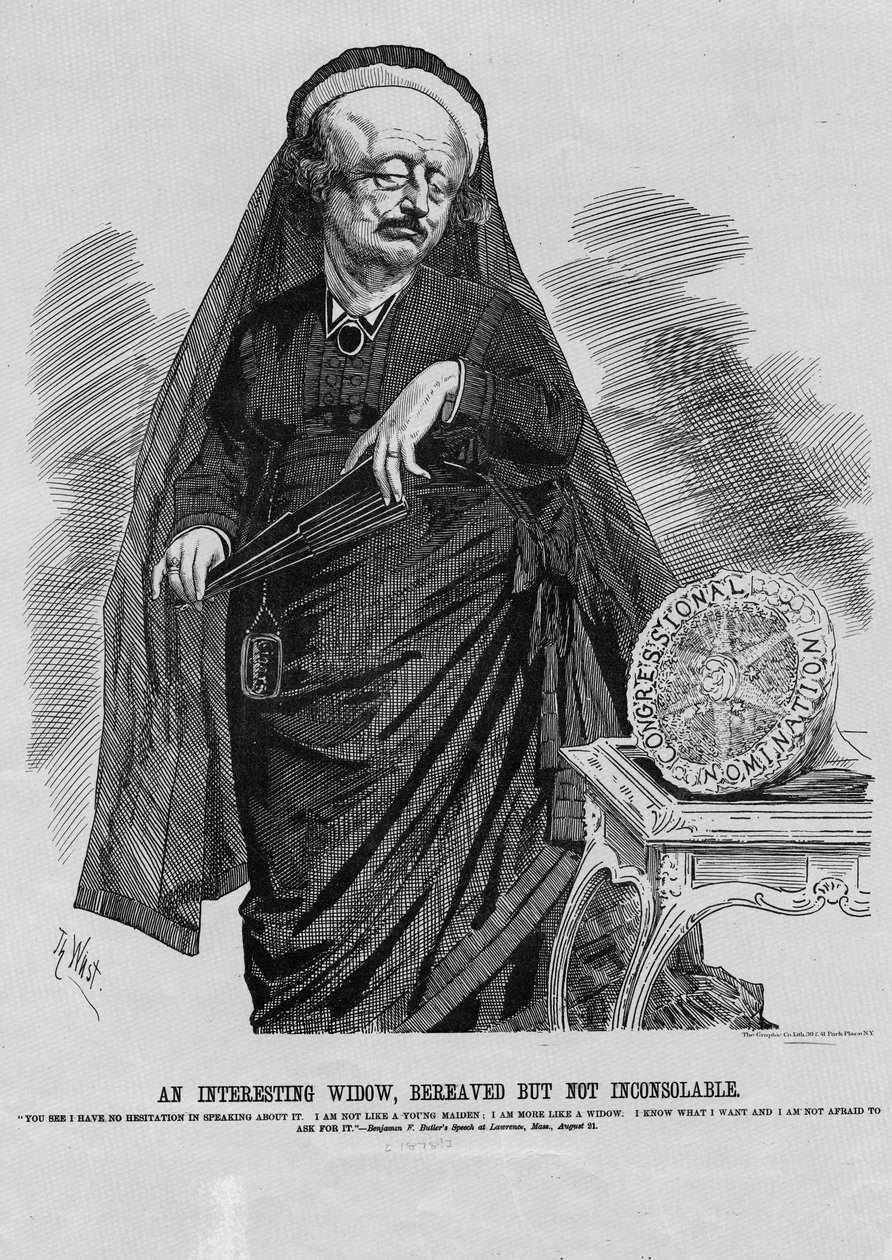 Egy érdekes özvegy: gyászoló, de nem vigasztalhatatlan, Graphic Co. Lith, New York, 1876 alkotó: Theodore Wust