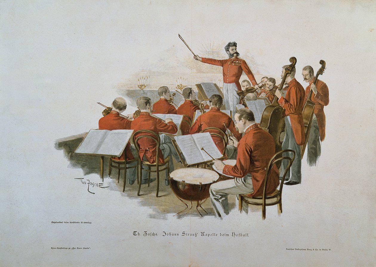 A Johann Strauss Zenekar egy udvari bálon alkotó: Theodore Zasche