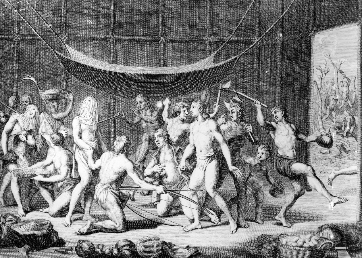 A panamai indiánok házassága, Bernard Picart "Ceremonies and Religious Customs of all the Peoples of the World" című, 1723-ban kiadott művéből. alkotó: Theodore de Bry