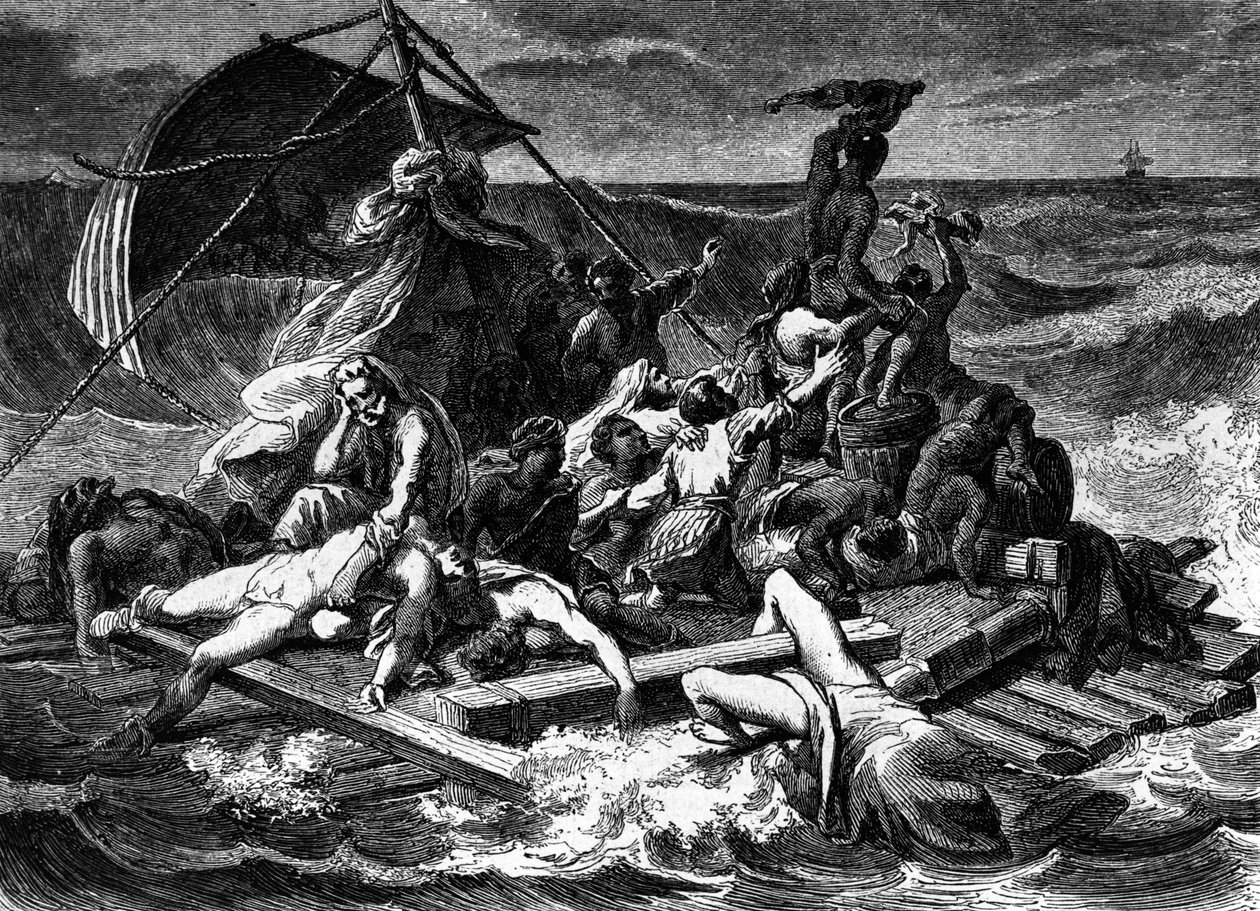 A Medúza tutaja Gericault festménye után (metszet) alkotó: Theodore (after) Gericault