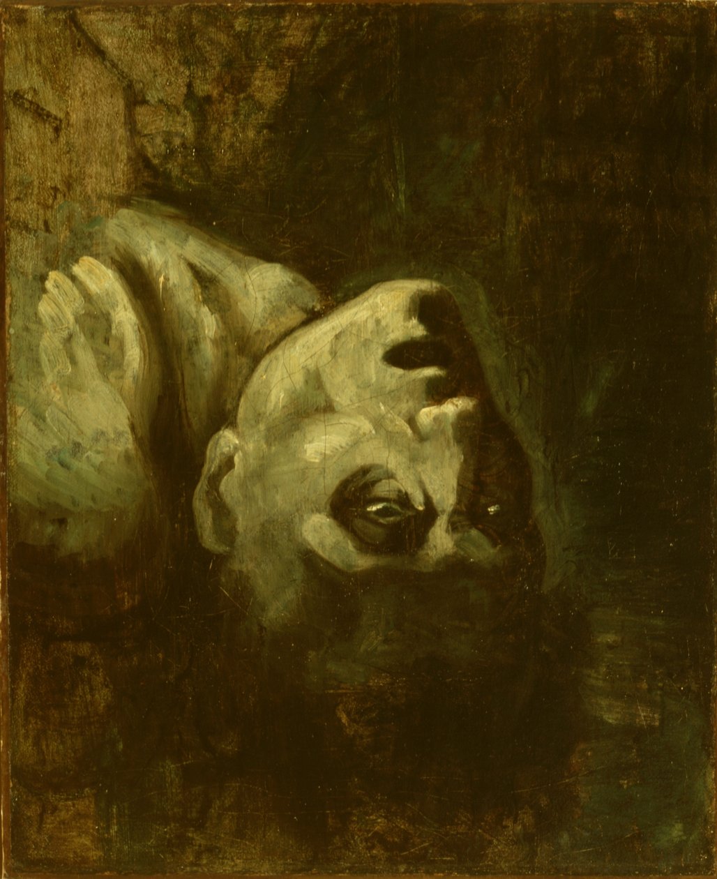 Egy megfulladt ember feje, 1819 körül (olaj, papír, vászonra szerelve) alkotó: Theodore (circle of) Gericault