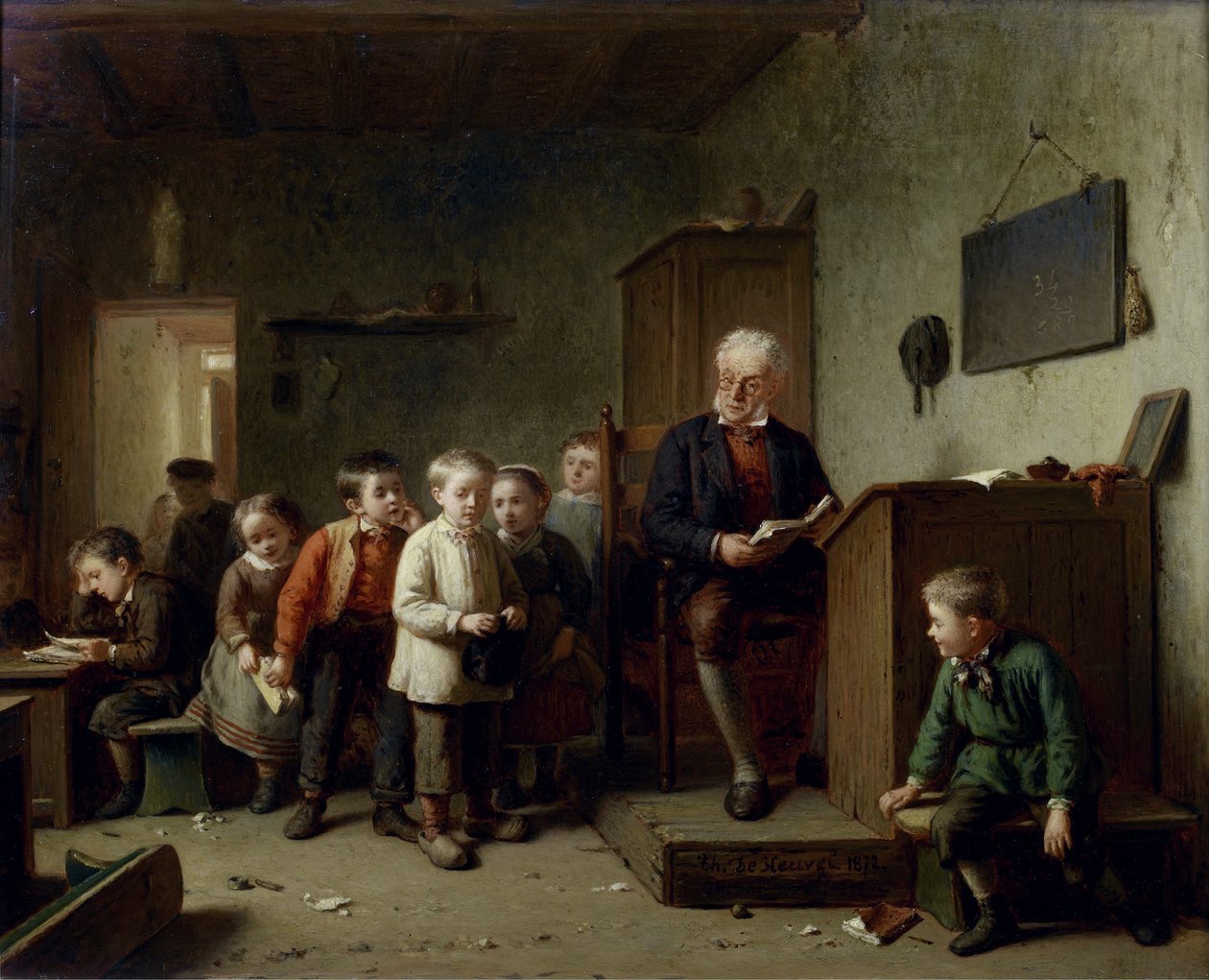 Az osztályterem, 1872 alkotó: Theodore Bernard de Heuvel